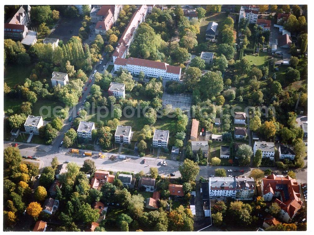 Berlin - Pankow from above - Ehem. DDR-Botschaftsresidenzen an der Kuckhoffstraße in Berlin - Pankow.