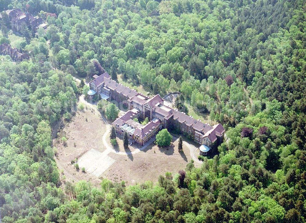 Aerial image Beelitz - Ehem. russ. Militärlazarett in Beelitz.