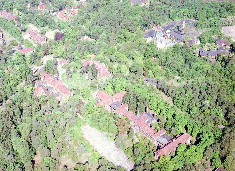 Aerial image Beelitz - Ehem. russ. Militärlazarett in Beelitz.