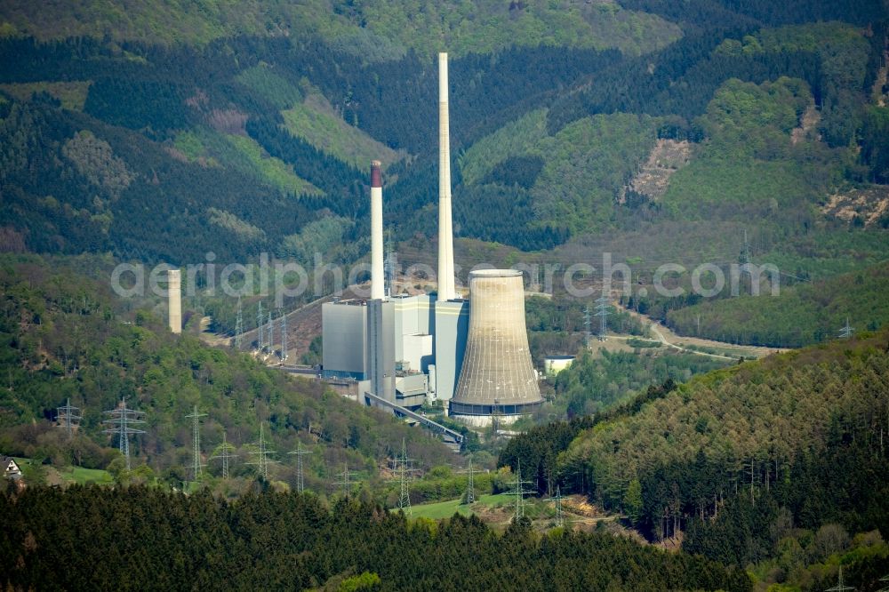 Aerial image Elverlingsen - Former power plants of the coal-fired cogeneration plant in Elverlingsen in the federal state of North Rhine-Westphalia, Germany