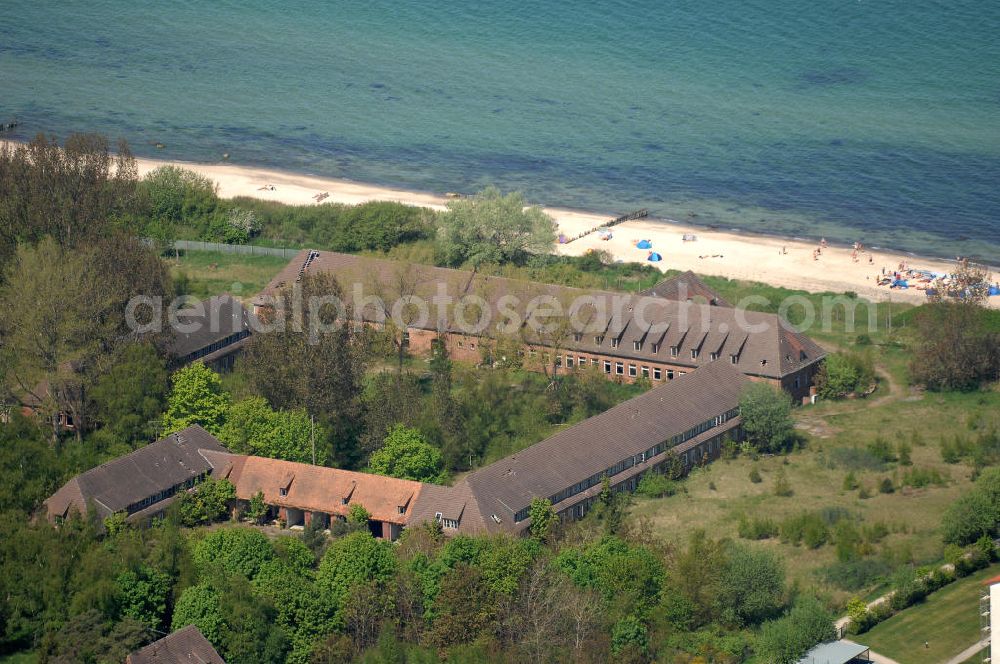 Kühlungsborn from the bird's eye view: Ehemalige NVA-Kaserne im Rieden, Kühlungsborn West. Stationiert war hier das Grenzausbildungsbataillon (GAB) Kampfschwimmerkommando 18 Richard Staimer, KSK-18.