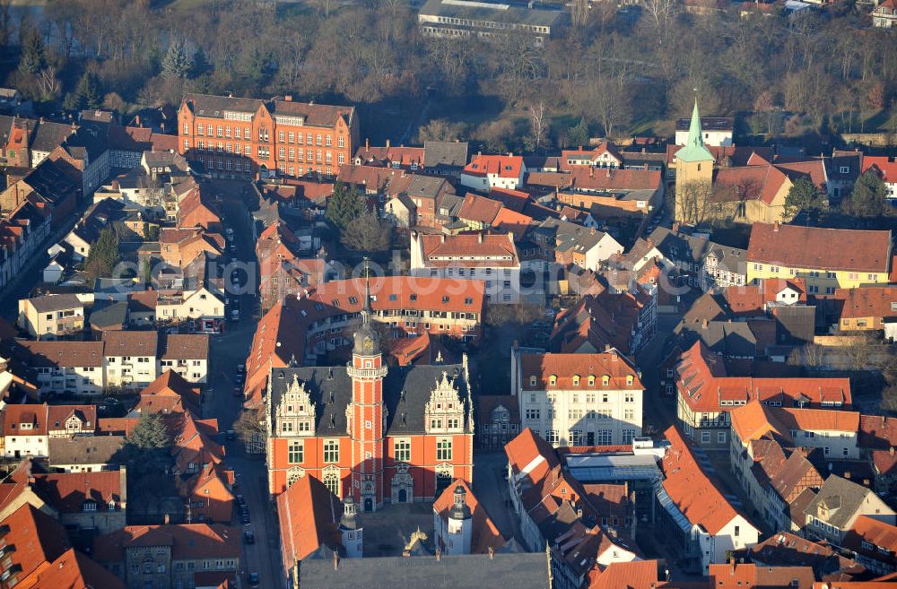 Aerial image Helmstedt - Im Juleum befindet sich die ehemalige Universitätsbibliothek und das Museum an der Collegienstraße in Helmstedt. At the Juleum are the former library of university and a museum in the street Collegienstrasse in Helmstedt.