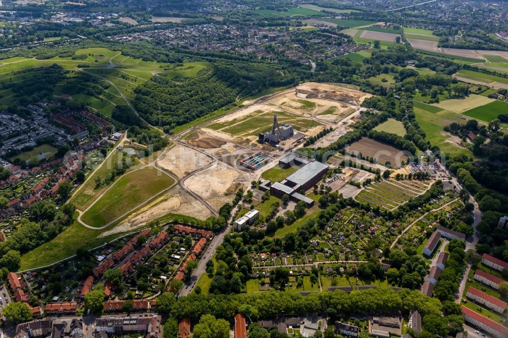 Aerial image Gelsenkirchen OT Buer - View of the former coal-mine Hugo in the distroct of Buer in Gelsenkirchen in the state North Rhine-Westphalia