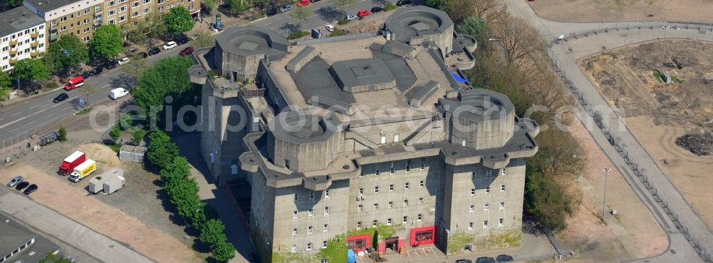 Aerial photograph Hamburg - Former flak bunker - defense in Hamburg