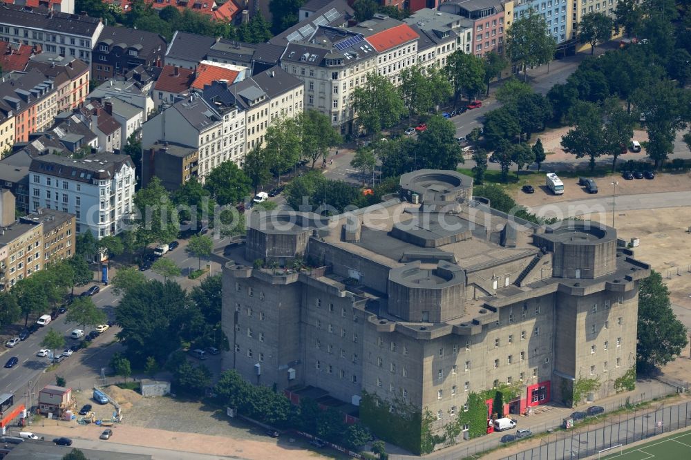 Aerial image Hamburg - Former flak bunker - defense in Hamburg