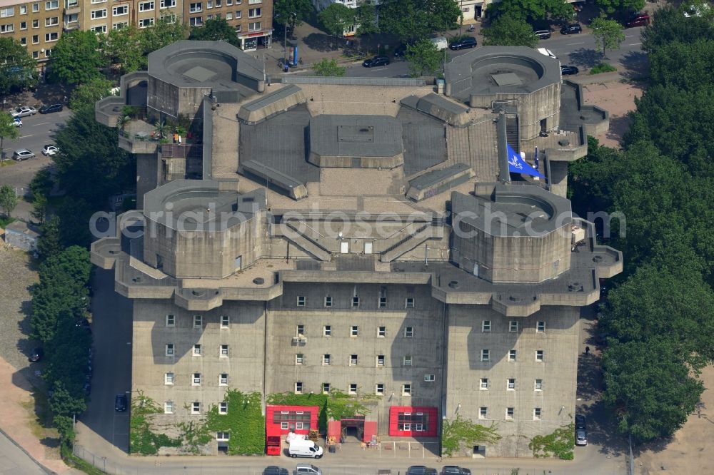 Hamburg from above - Former flak bunker - defense in Hamburg