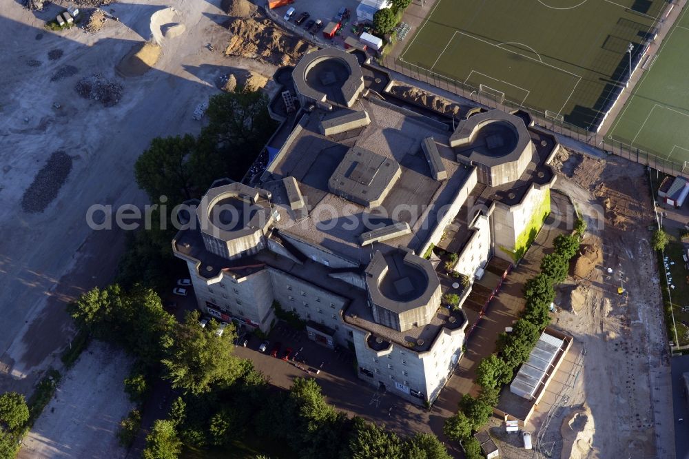 Aerial photograph Hamburg - Former flak bunker - defense in Hamburg