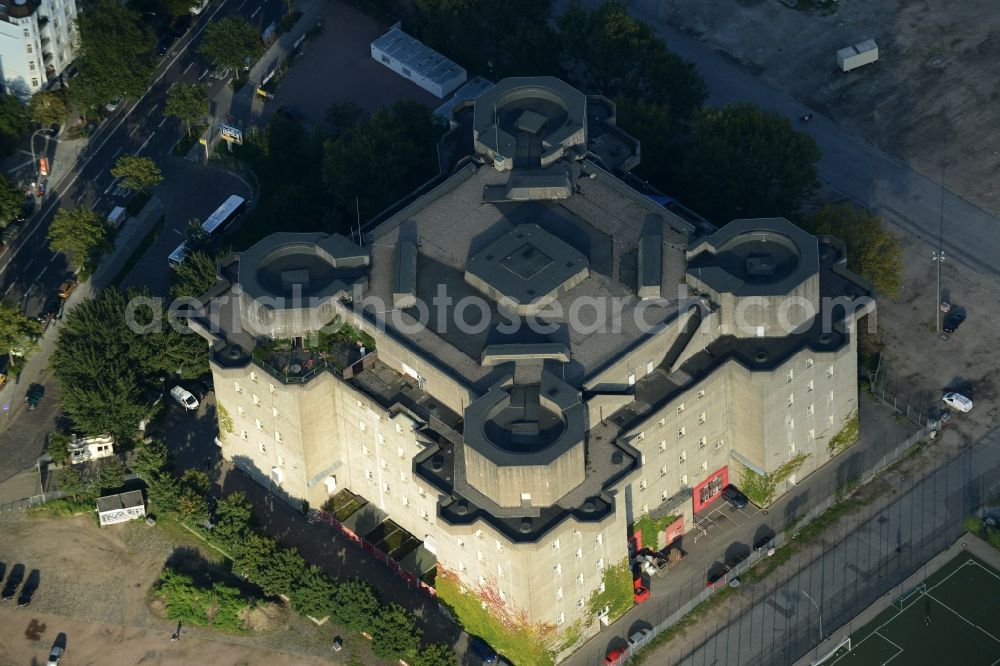 Aerial photograph Hamburg - Former flak bunker - defense in Hamburg