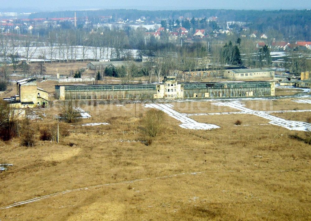 Rangsdorf from the bird's eye view: Former airfield in Rangsdorf in the state Brandenburg, Germany