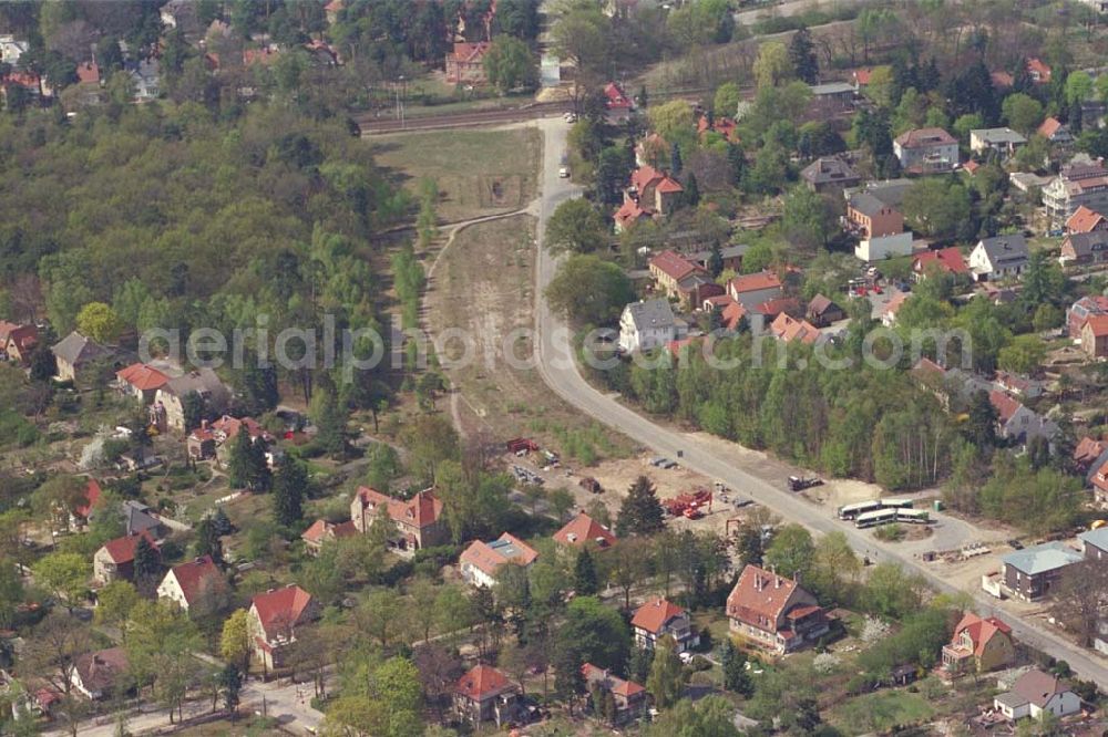 Aerial photograph KLEINMACHNOW / BRANDENBURG - Ehemaliger Grenzstreifen zwischen Berlin und Kleinmachnow. 1995