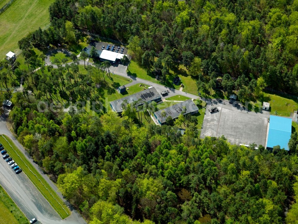 Aerial image Geisa - Former Wall demarcation of the GDR on the inner German border at Point Alpha in Geisa in Thuringia