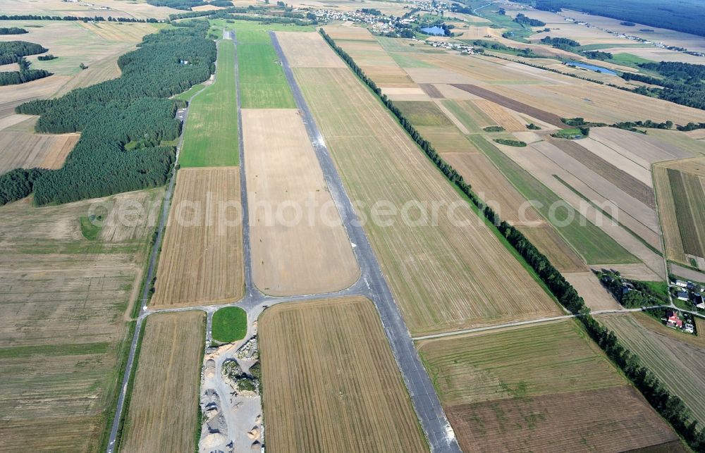 Konarzyny / Groß Konarczyn from the bird's eye view: View of the former military airfield in Groß Konarczyn in the province of Pommern