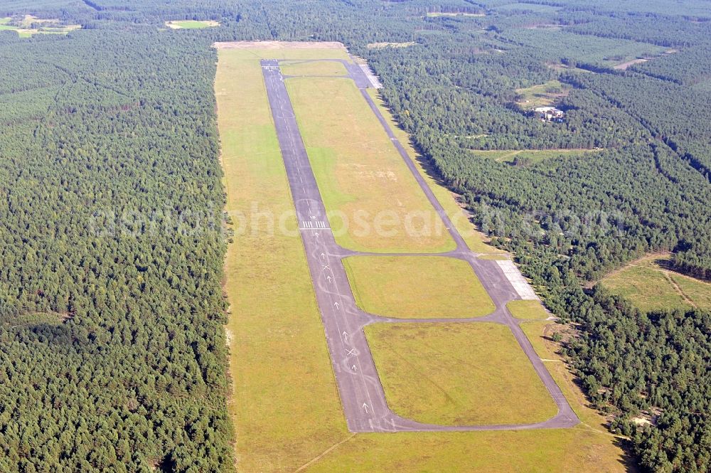 Karsin / Karschin from the bird's eye view: View of the former military airfield Borsk in the province of Pommern