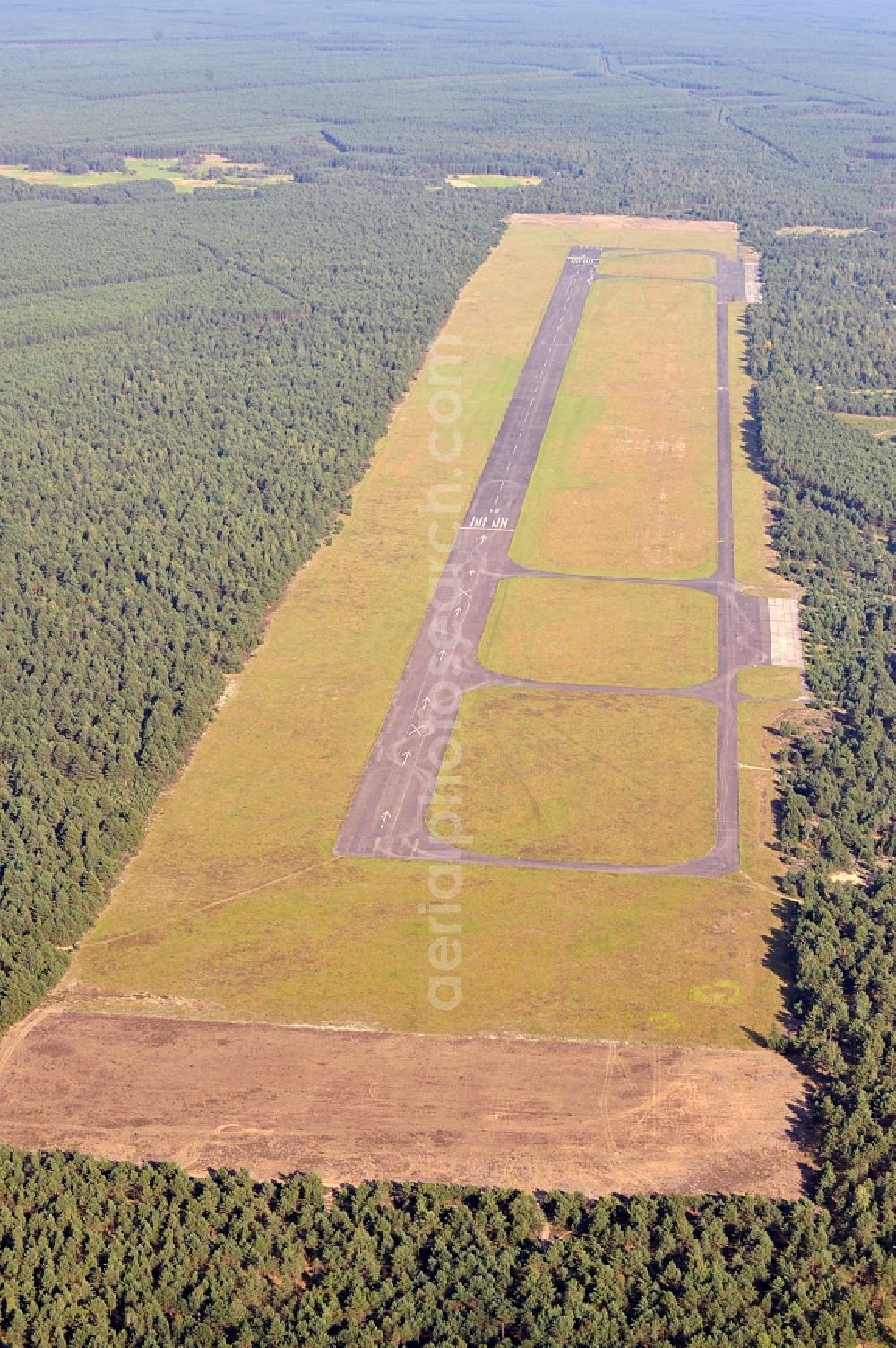 Karsin / Karschin from the bird's eye view: View of the former military airfield Borsk in the province of Pommern