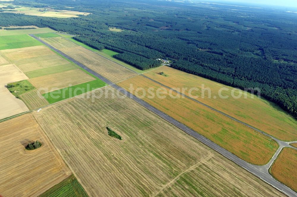 Aerial image Szczecinek / Neustettin - View of the former military airfield in Neustettin / Wulfflatzke in the province of Westpommern