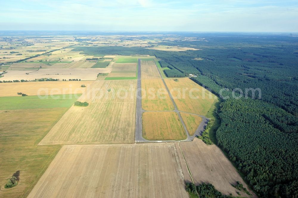 Szczecinek / Neustettin from above - View of the former military airfield in Neustettin / Wulfflatzke in the province of Westpommern