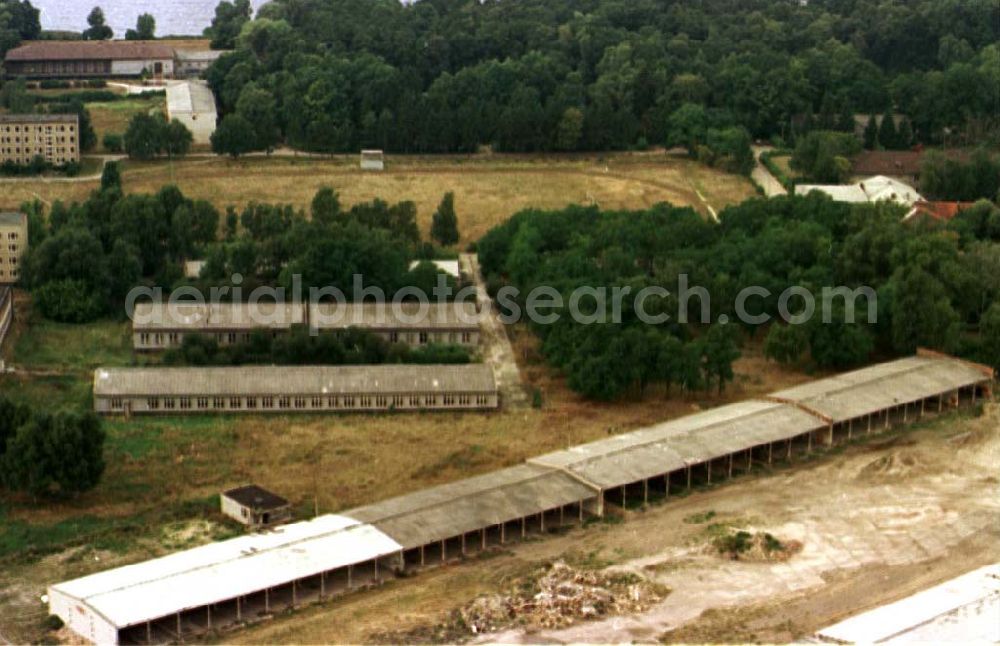 Rangsdorf from above - ehemaliger russischer Helikopterflugplatz Rangsdorf