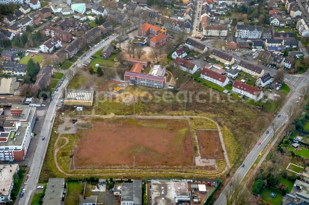 Gladbeck from the bird's eye view: Former sports field football pitch at Krusenkamp in Gladbeck in the state of North Rhine-Westphalia, Germany