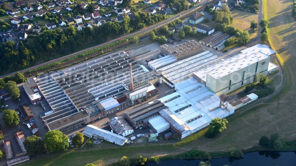 Aerial image Eitorf - Former premises of the Schoellera??s worsted yarn spinning mill in Eitorf in the state North Rhine-Westphalia, Germany