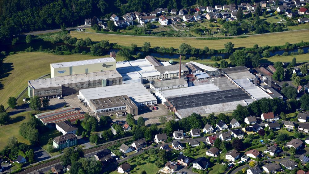 Aerial photograph Eitorf - Former premises of the Schoellera??s worsted yarn spinning mill in Eitorf in the state North Rhine-Westphalia, Germany