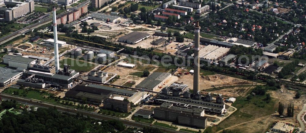 Aerial image Berlin Lichtenberg - Former BEWAG cogeneration plant Lichtenberg Vattenfall Europe AG in Berlin Lichtenberg