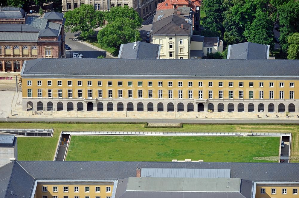 Aerial photograph Weimar - Former Gauforum at Weimar Square in Weimar in the state of Thuringia