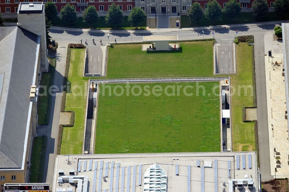 Aerial photograph Weimar - Former Gauforum at Weimar Square in Weimar in the state of Thuringia