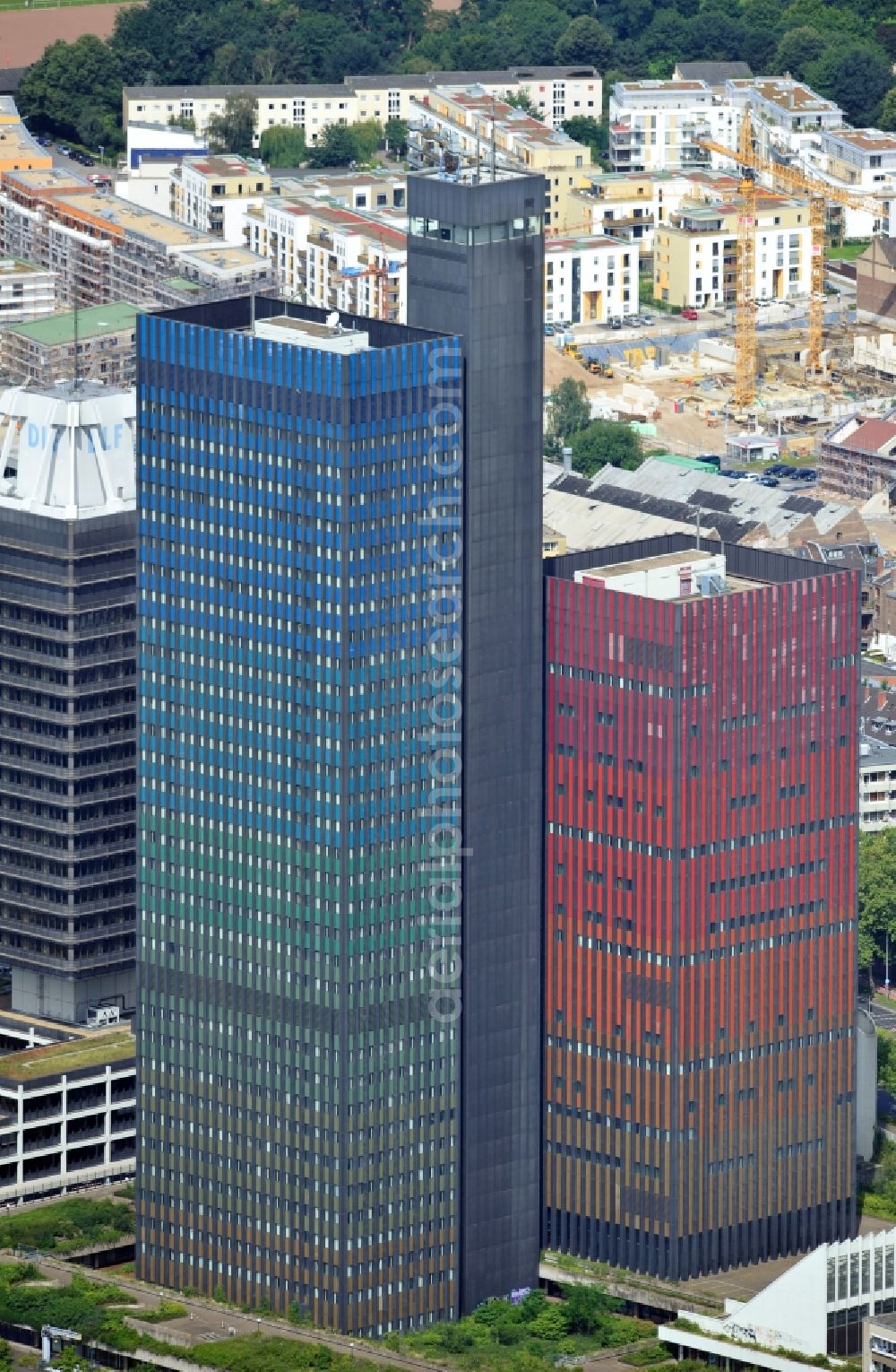 Köln from the bird's eye view: View of the former building of the Deutsche Welle in Cologne in North-Rhine Westphalia