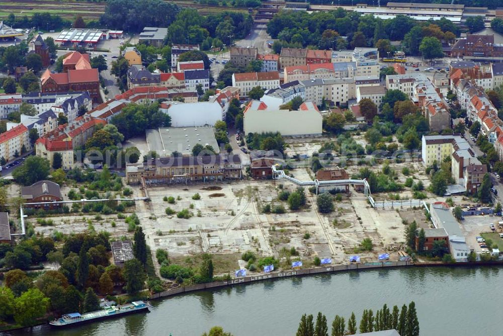 Aerial image erlin-Niederschöneweide - Blick auf das ehemalige Gelände der BMHW (Berliner Metallhütten- und Halbzeugwerke) an der Fließstraße.