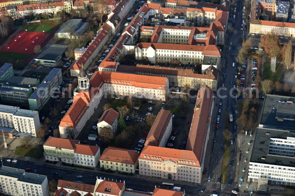 Aerial photograph Potsdam - The former Great Military Orphanage of Potsdam in Brandenburg is the seat of the foundation Great orphanage Potsdam