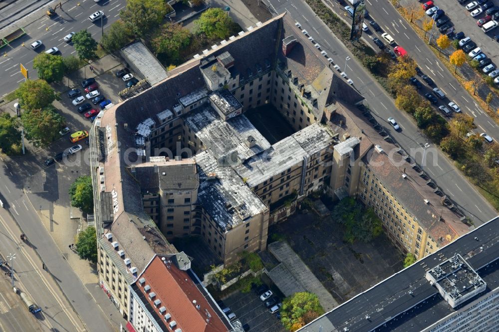 Leipzig from the bird's eye view: View of the former Hotel Astoria in Leipzig in the state of Saxony