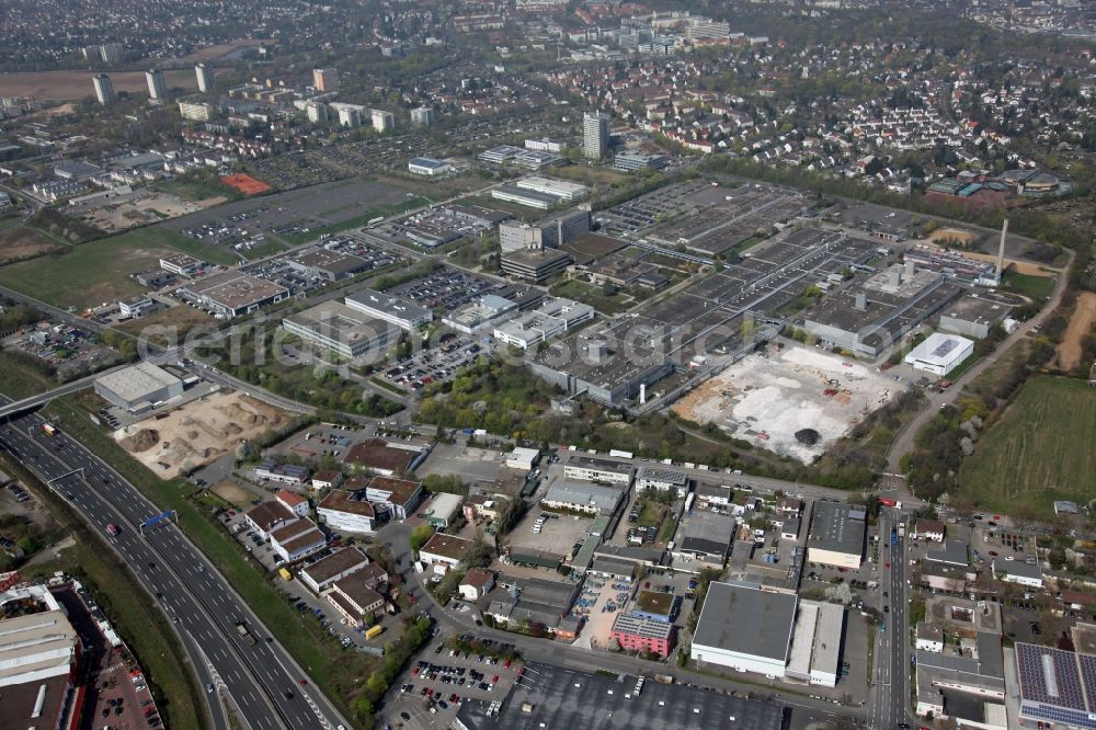 Aerial image Mainz Weisenau - Development area of the former IBM area in Mainz in Rhineland-Palatinate