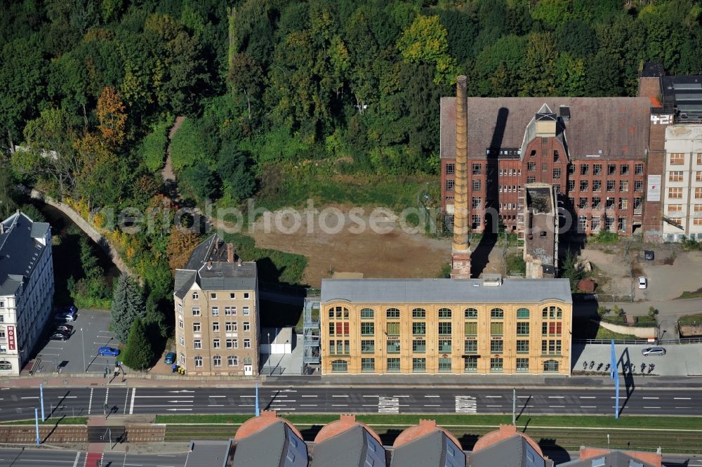 Chemnitz from the bird's eye view: Former industrial area of the Poelzig - Areal near Zwickauer Strasse in Chemnitz in Saxony