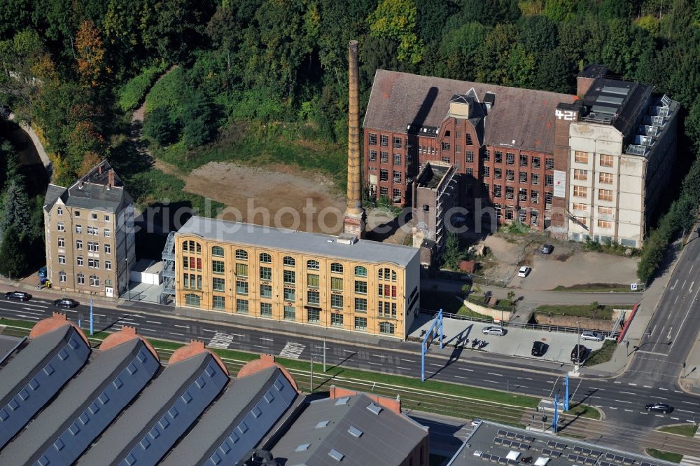 Aerial photograph Chemnitz - Former industrial area of the Poelzig - Areal near Zwickauer Strasse in Chemnitz in Saxony