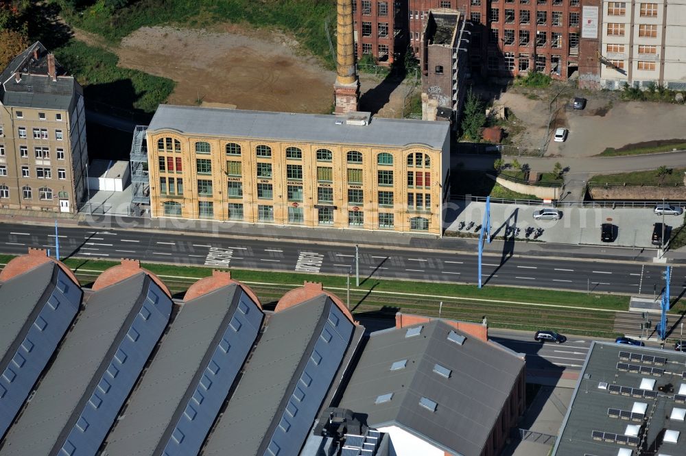 Aerial photograph Chemnitz - Former industrial area of the Poelzig - Areal near Zwickauer Strasse in Chemnitz in Saxony