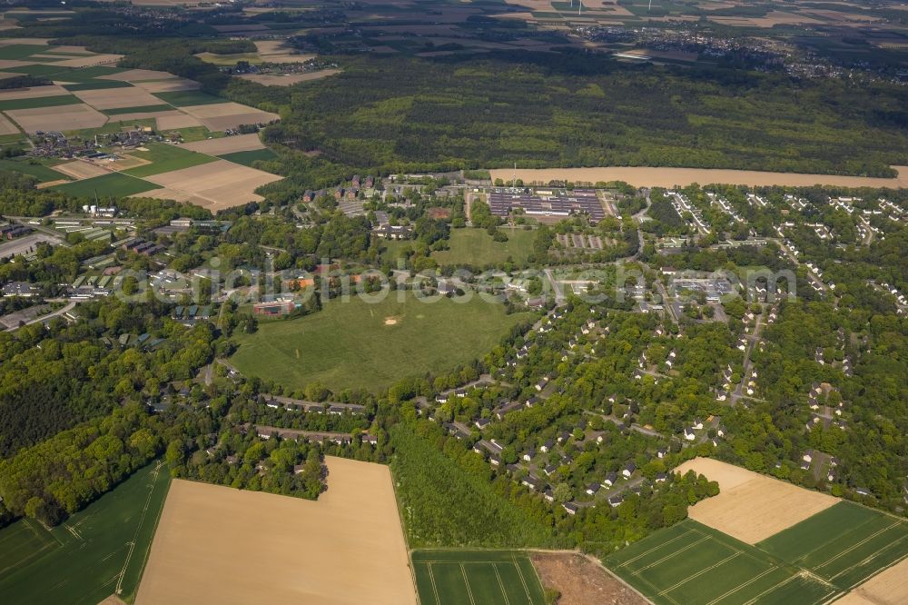 Aerial image Mönchengladbach - Former barracks of the British Army of the Rhine - JHQ site in Rheindahlen as host of Rock am Ring in Moenchengladbach in North Rhine-Westphalia