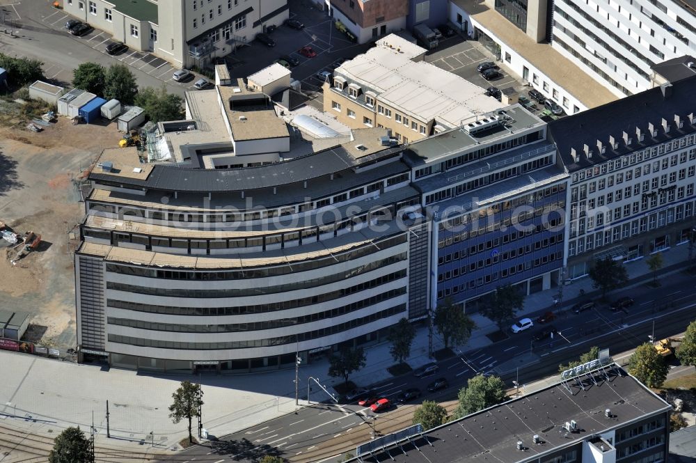 Chemnitz from above - Former Schocken department store in the north of the city center in Chemnitz, Saxony