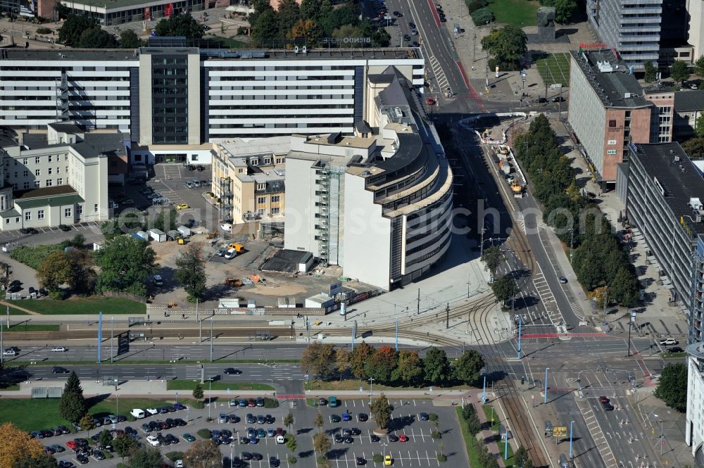 Aerial image Chemnitz - Former Schocken department store in the north of the city center in Chemnitz, Saxony