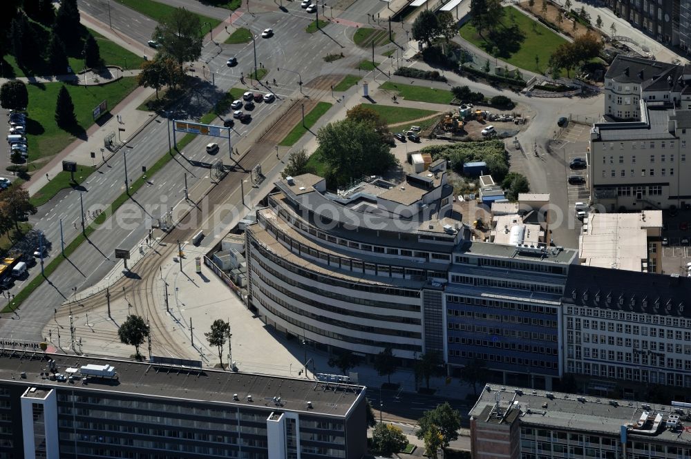 Aerial photograph Chemnitz - Former Schocken department store in the north of the city center in Chemnitz, Saxony