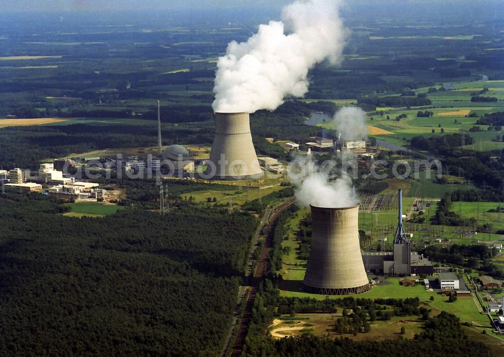 Aerial photograph Lingen - Former Kernkaftwerk NPP and natural gas power plant Emsland in Lingen on the Ems in Lower Saxony