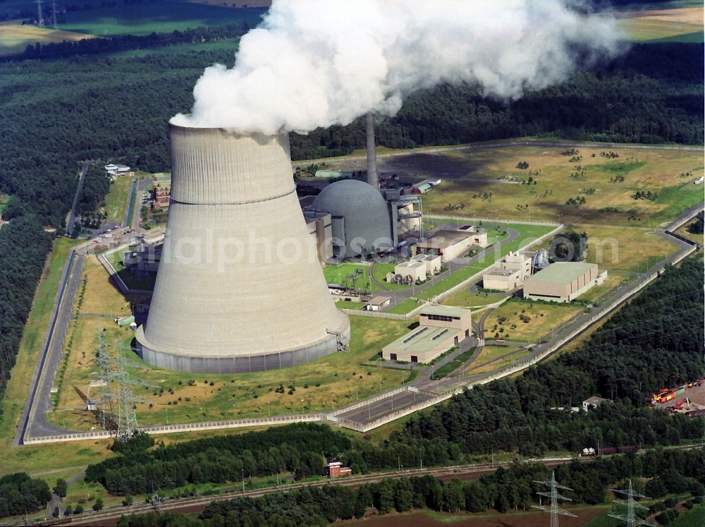 Aerial photograph Lingen - Former Kernkaftwerk NPP and natural gas power plant Emsland in Lingen on the Ems in Lower Saxony