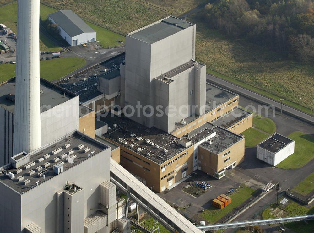 Hamm from the bird's eye view: Ehemaliges Kernkraftwerk KKW / AKW THTR-300 am Kraftwerk / Kohlekraftwerk Westfalen im Stadtteil Hamm-Uentrop in Nordrhein-Westfalen NRW. Former nuclear power station NPS / atomic plant THTR-300 at the powerhouse / coal power station in the district Hamm-Uentrop in North Rhine-Westphalia.