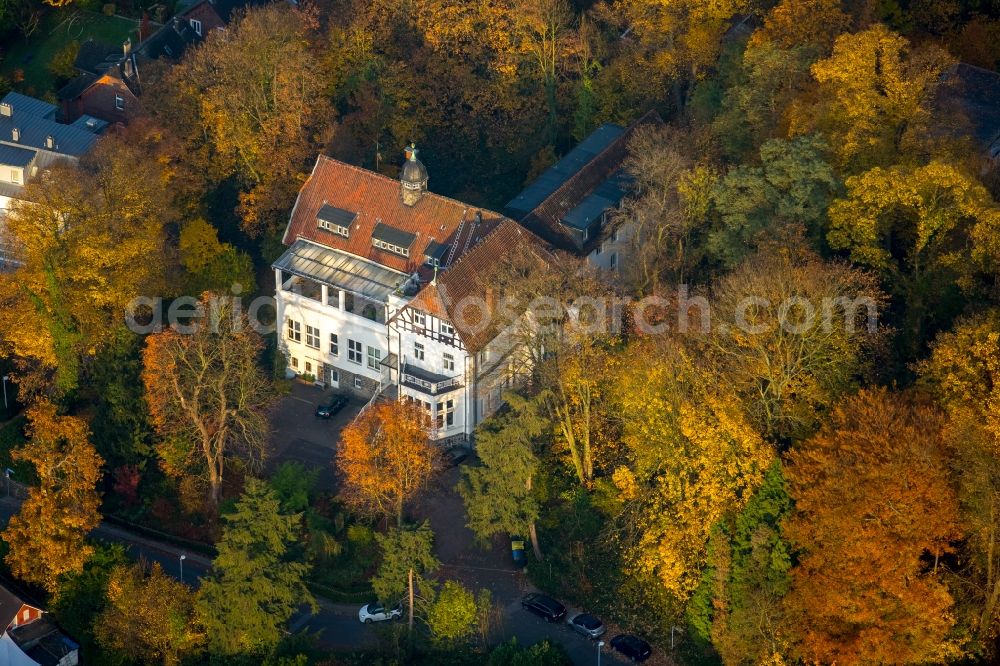 Essen from the bird's eye view: Former children's hospital Am Boegelsknappen in the Kettwig part of Essen in the state of North Rhine-Westphalia