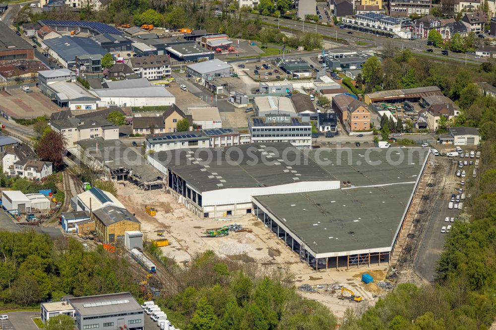 Hattingen from the bird's eye view: Former grounds of O&K and Kone in Hattingen in the state of North Rhine-Westphalia