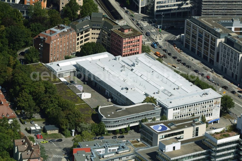 Stuttgart from above - Company grounds and facilities of Mercedes Benz on Tuerlenstrasse in Stuttgart in the state of Baden-Wuerttemberg