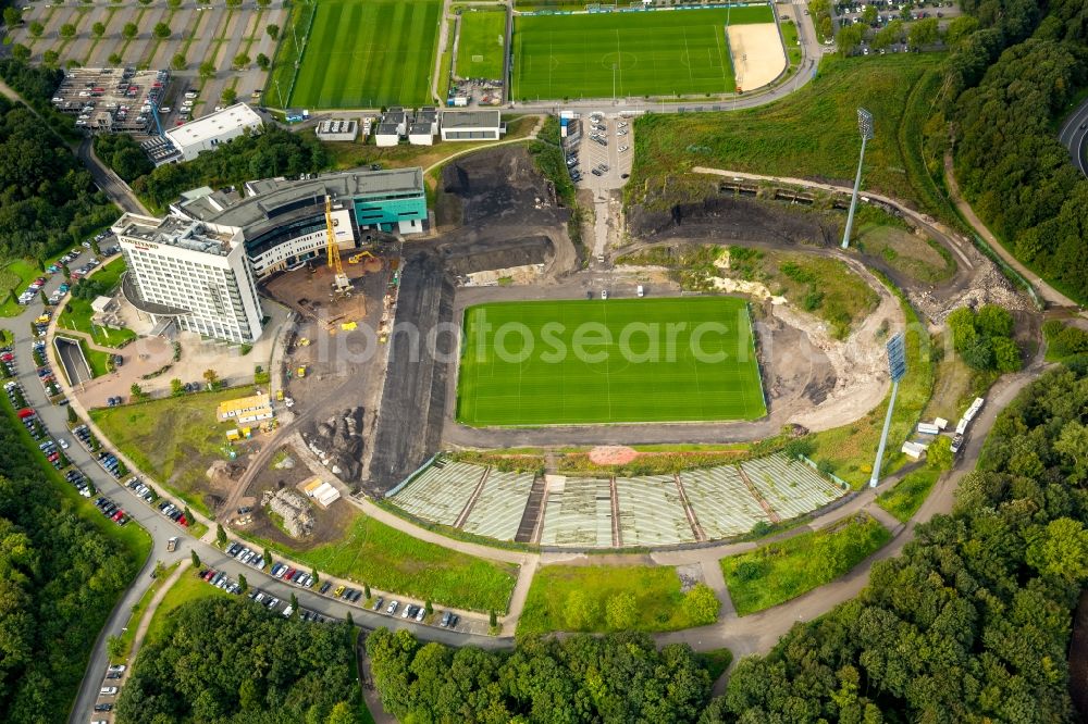 Aerial image Gelsenkirchen - View of the former Park stadium of football club Schalke, which is now used for training ticks