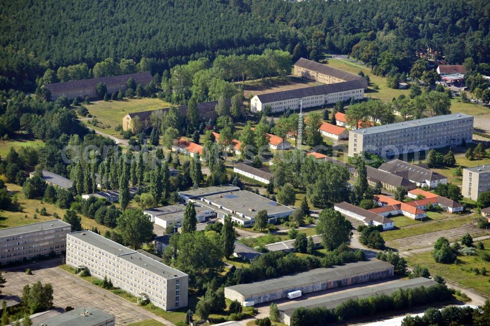 Aerial image Wandlitz - View of former police terrain in the district Basdorf of the town Wandlitz in Brandenburg