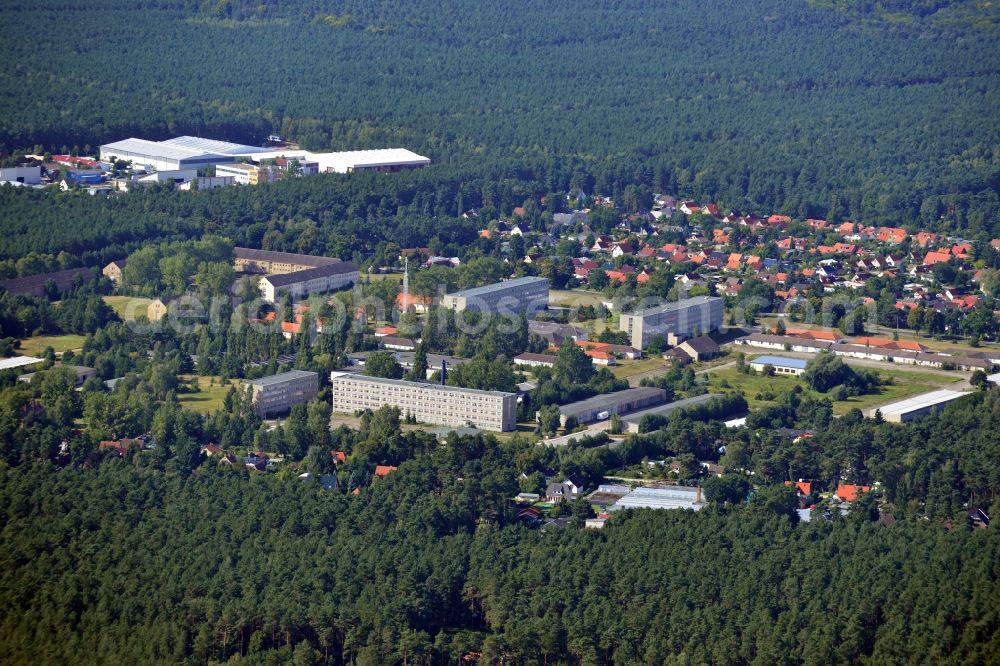 Wandlitz from the bird's eye view: View of former police terrain in the district Basdorf of the town Wandlitz in Brandenburg