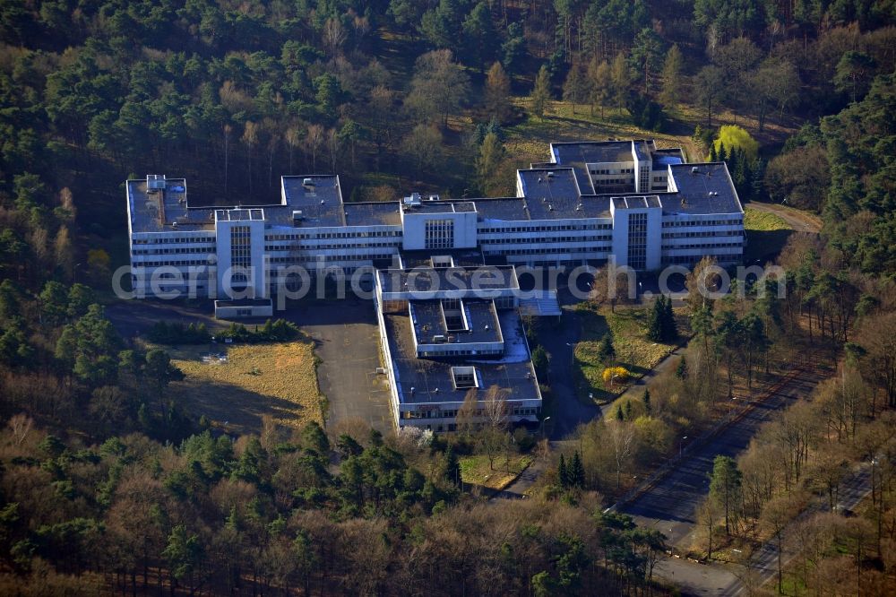 Aerial image Berlin OT Buch - View of the former government hospital of the German Democratic Republic in the district of Buch in Berlin