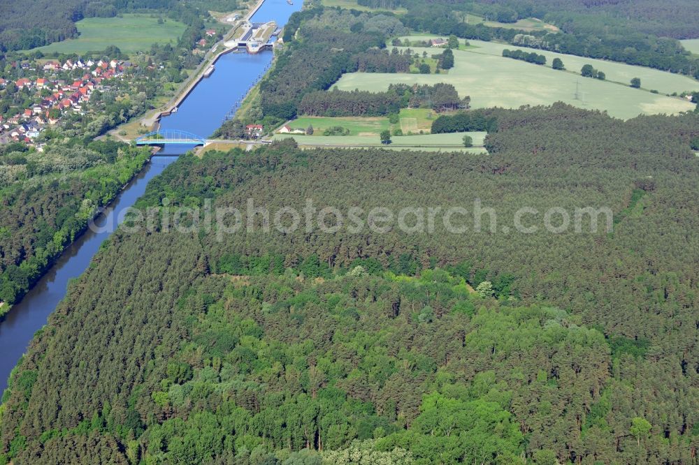 Aerial image Bensdorf - Creation of habitat for the sand lizard in Bensdorf in the state Brandenburg